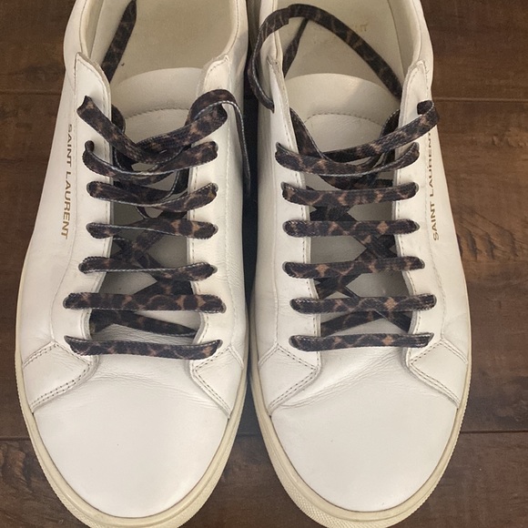 YSL Leopard Trim Andy Sneaker - Picture 2 of 5